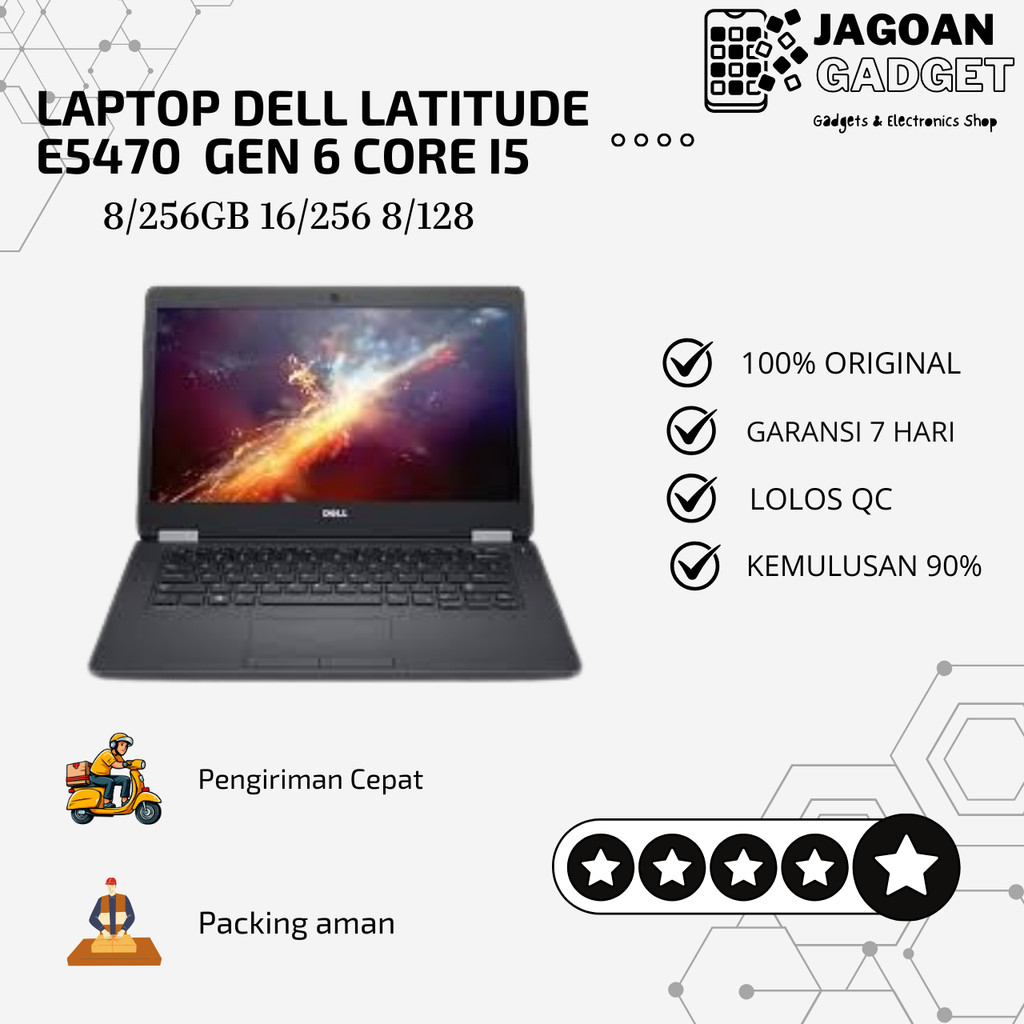 Murah Laptop Dell Latitude E5470/3500/3590/5400/5480/5490/5500/5590/5591 Core i 5 i7 Second Mulus