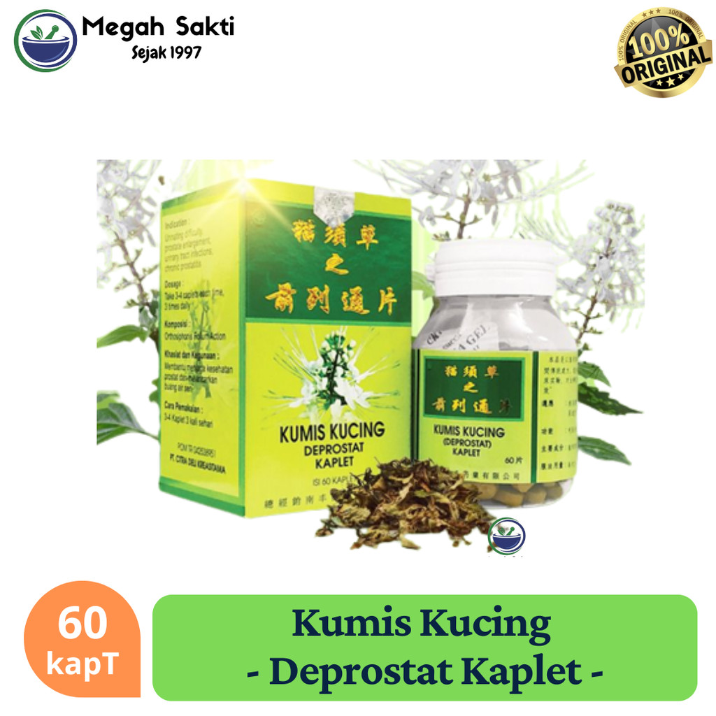 Megah Sakti - Kumis Kucing Tablet ( Deprostat ) - Obat Herbal Prostat 100% Asli. Terbukti CDK