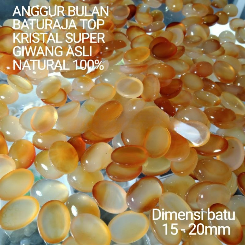 BATU CINCIN ANGGUR BULAN CRYSTAL NATURAL ALAM