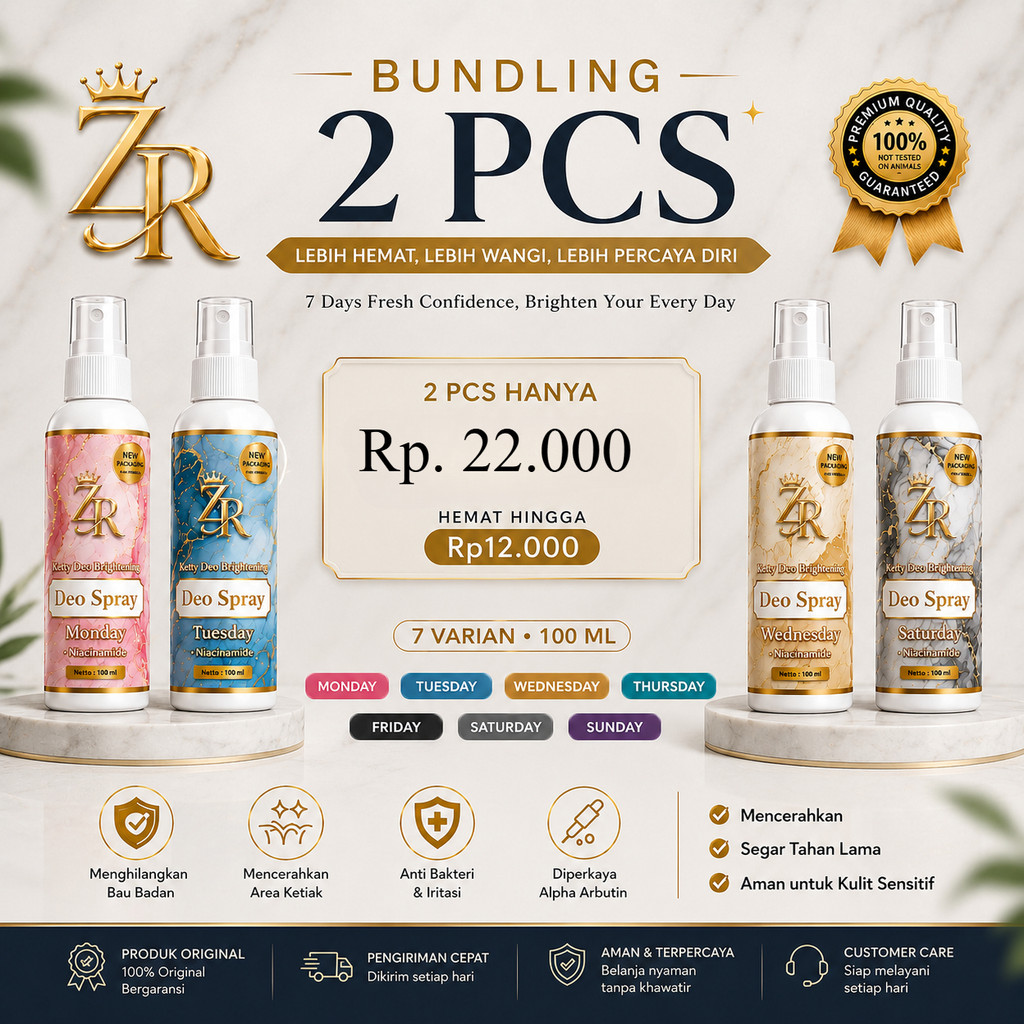 Bundling 2 Ketty Deo Brightening Deodorant Spray