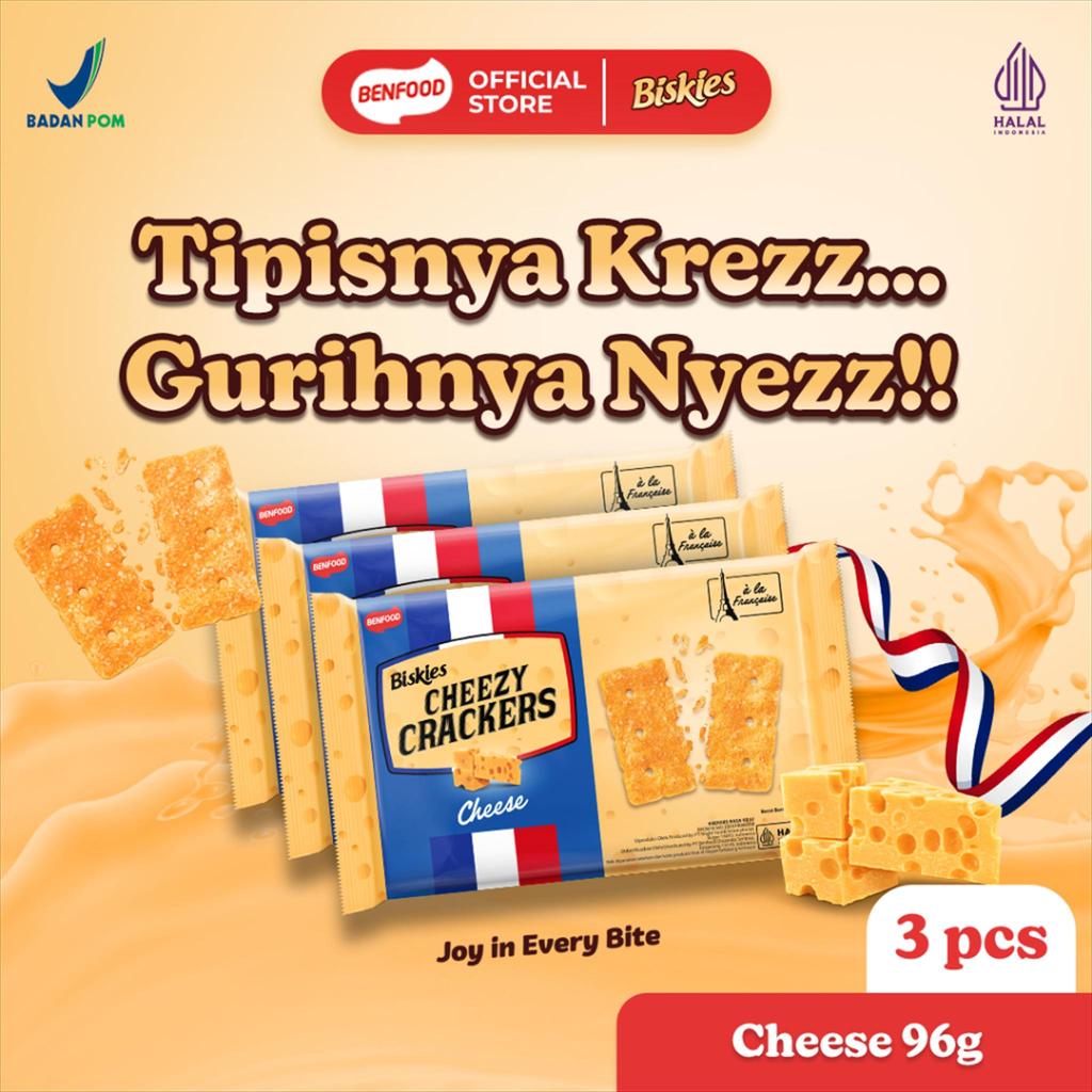 Hemat Isi Biskies Paket Hemat 3 Biskuit Cracker Keju Biskies Cheezy 96 Gram 3] Biskies Cheezy Cracke