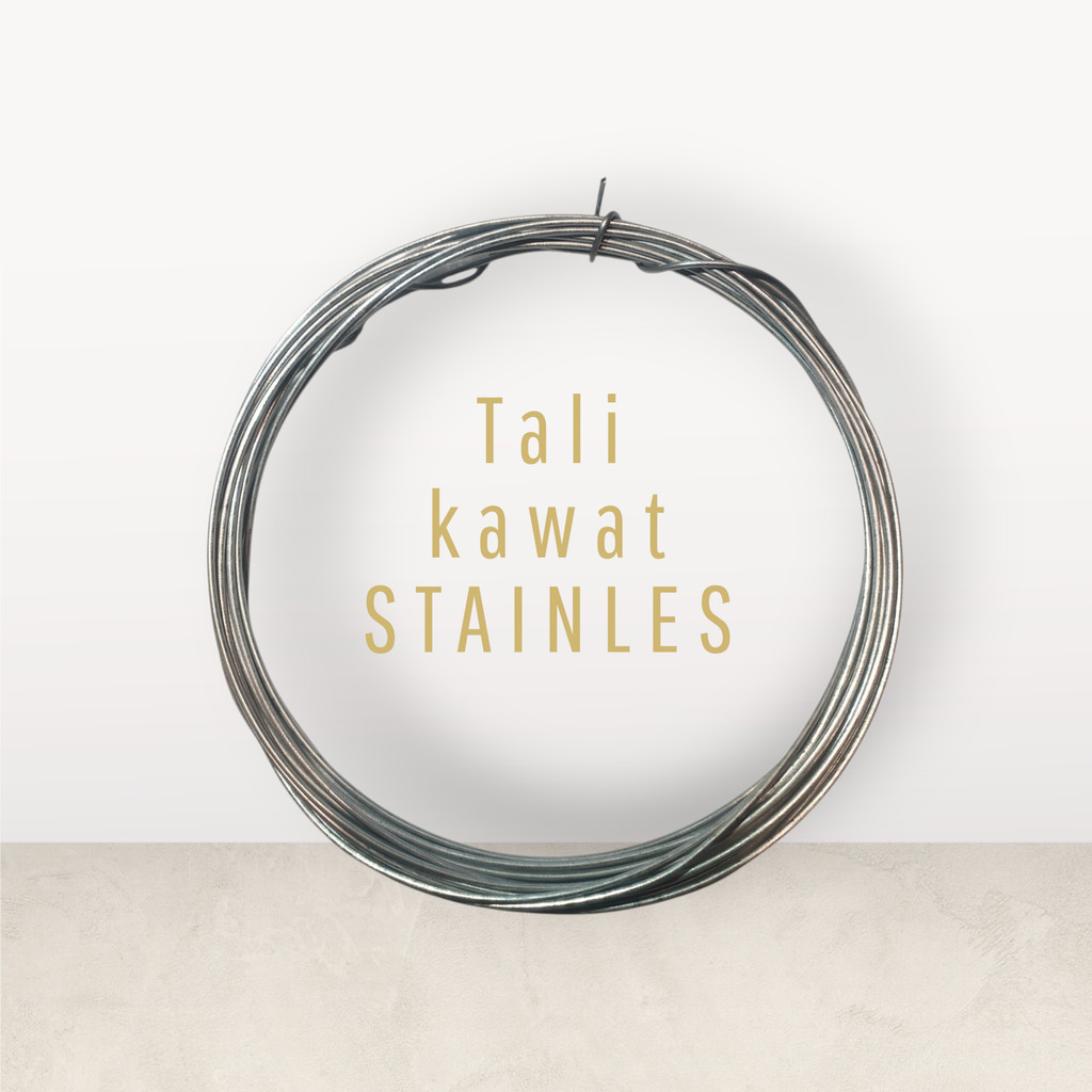 kawat tali jemuran kawat bwg kawat bonsai kawat las karbit kawat tali serbaguna  ukuran#1mm/kecil#2m