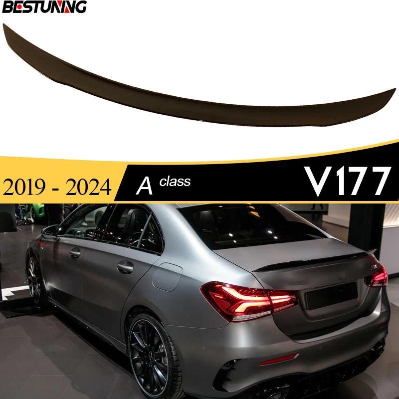 W177 3-Box Gloss Black A35 Style ABS Plastic Rear Trunk Spoiler for Mercedes A Class Saloon V177 201