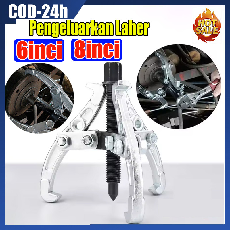[COD]6/8Inch  Gear Puller 3 Jaw Tracker, alat pencabut bearing laher,Perbaikan motor, mobil, dan mes
