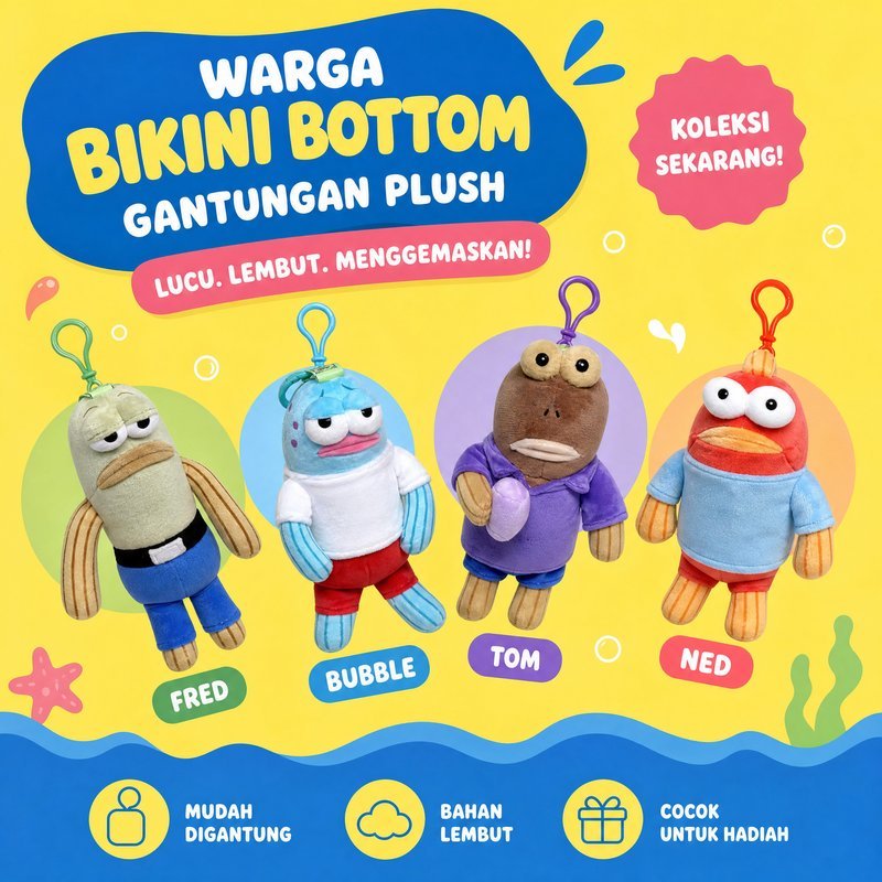 gantungan kunci boneka ikan nemo plush lucu gantungan tas mini lembut koleksi hadiah unisex