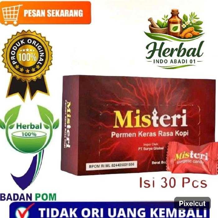 Misteri Candy Asli 100% Original Permen Keras Rasa Kopi Isi 30 Pcs