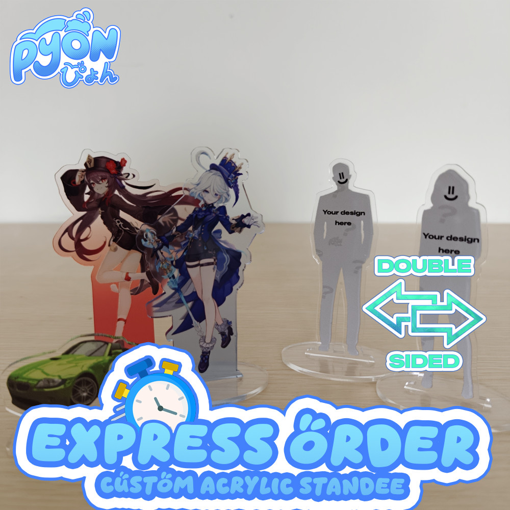 [EXPRESS] Custom Acrylic Standee / Standee display akrilik custom 3mm 2 sisi [1 sisi mirror] - UV Pr