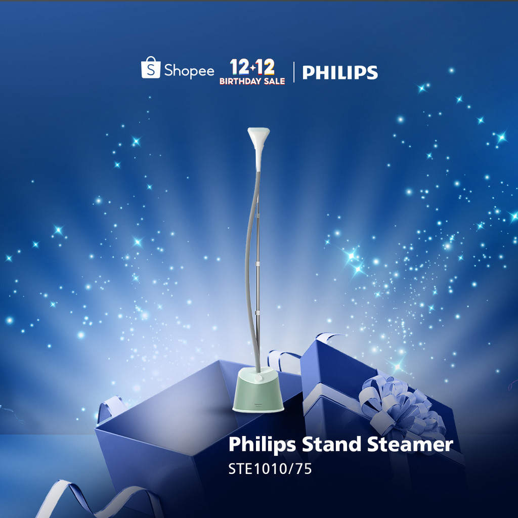 New Philips Stand Steamer 1000 Series STE1010/75 - Green - Setrika Uap Paling Terjangkau & Tanki Bes