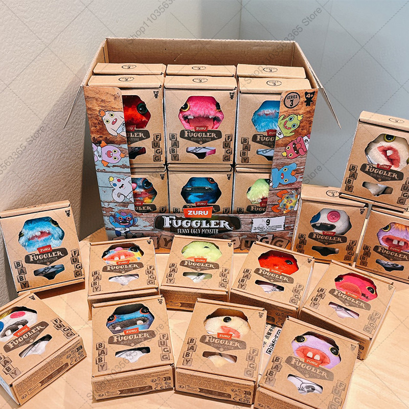 Fuggler Baby Monster Plush Toys Funny Ugly Wide-Eyed Monster Shy Guy Squishy Stuffed Animals Cute Pe