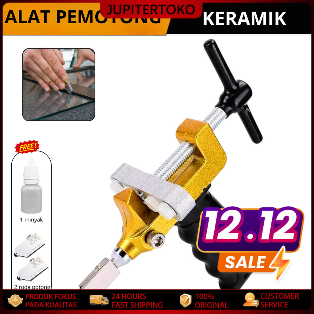Tile Cutter pemotong ubin keramik kaca granit alat pemotong kaca 2 in 1