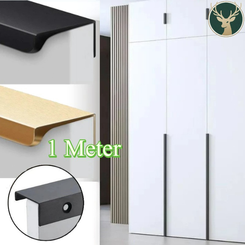 1Meter Tarikan Pintu Lemari Panjang Invisible Gagang Pintu Lemari Minimalis Handel Pintu Lemari Tari
