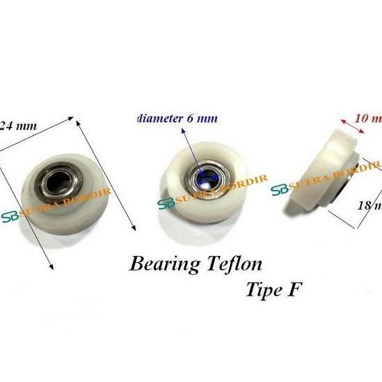 bearing teflon as 6mm tipe F BEARING TEFLON BEARING FRAME MESIN BORDIR KOMPUTER SPAREPART