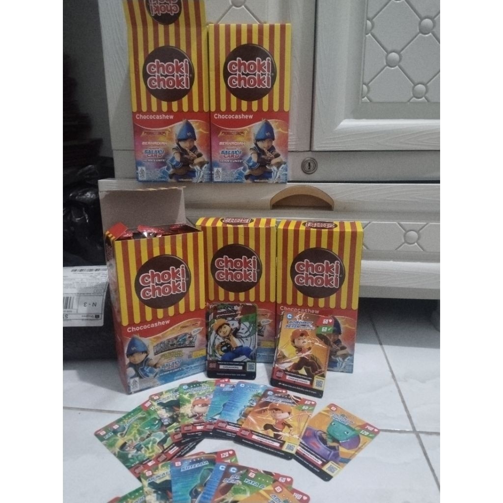 choki-choki BoBoiBoy sopan 20pcs + kartu card BoBoiBoy