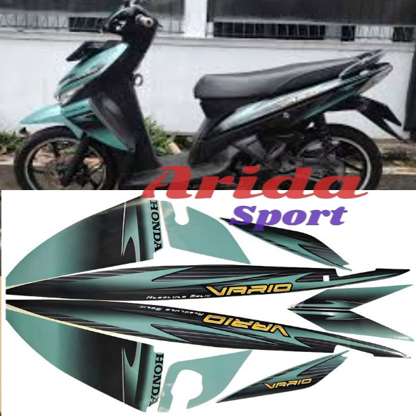 striping vario 110 stiker honda vario karbu 110 cw 2006 hijau hitam