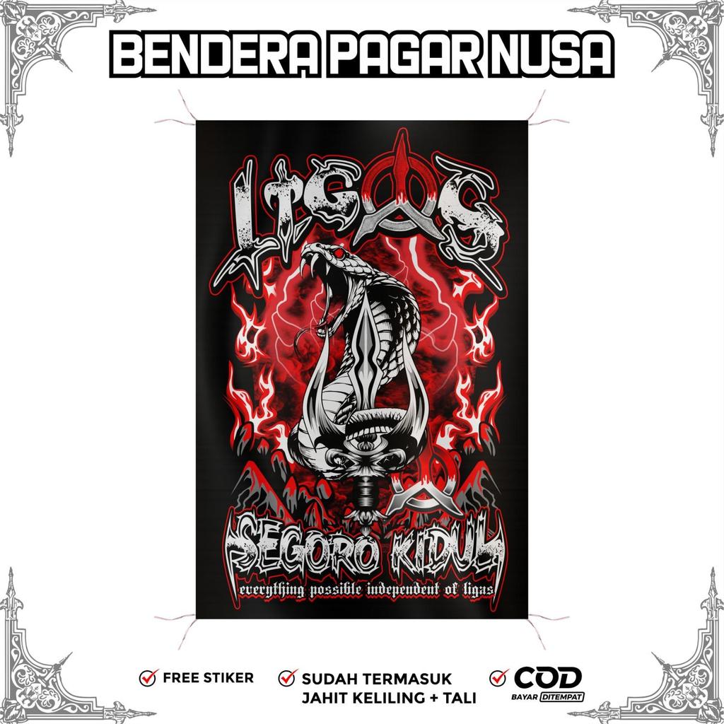 Bendera Full Printing Pencak Silat Pagar Nusa Ligas Segoro Kidul Desain Terbaru By Sindikat_Mdf