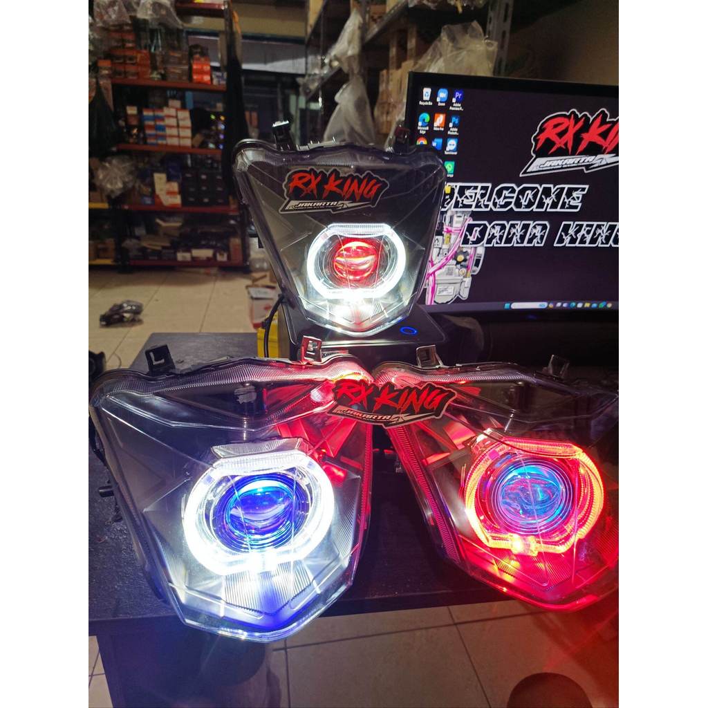 lampu depan beat esp 2016-2019 projie biled set reflektor