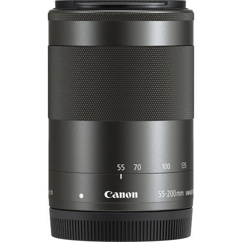 Lensa Tele Canon E-FM 55-200mm IS STM Mirrorless EOS M10 M3 M100 M5 M6 - BLACK