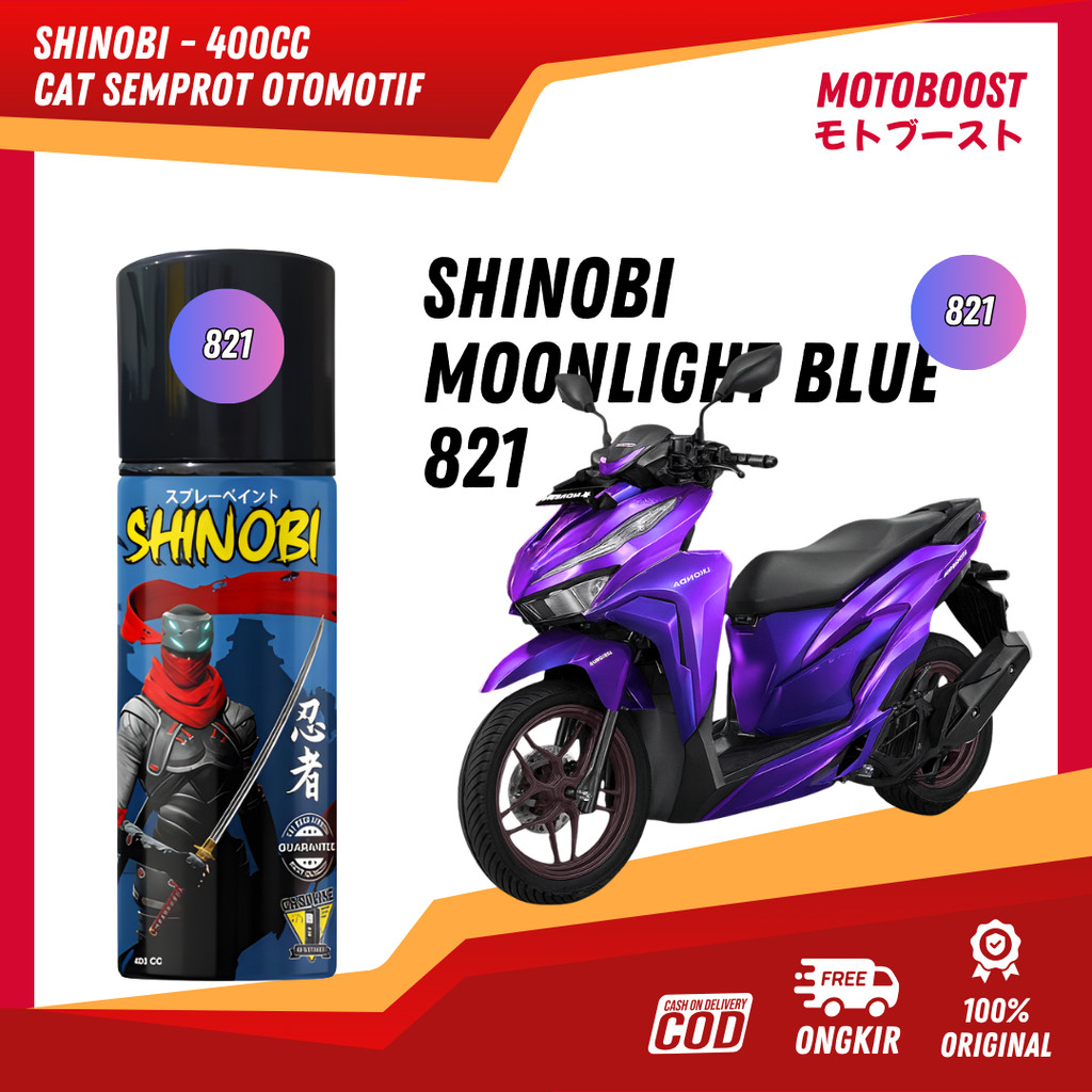 Pilox Cat Semprot Shinobi Tahan Bensin 400 CC - 821 Violet Biru Ungu Bunglon