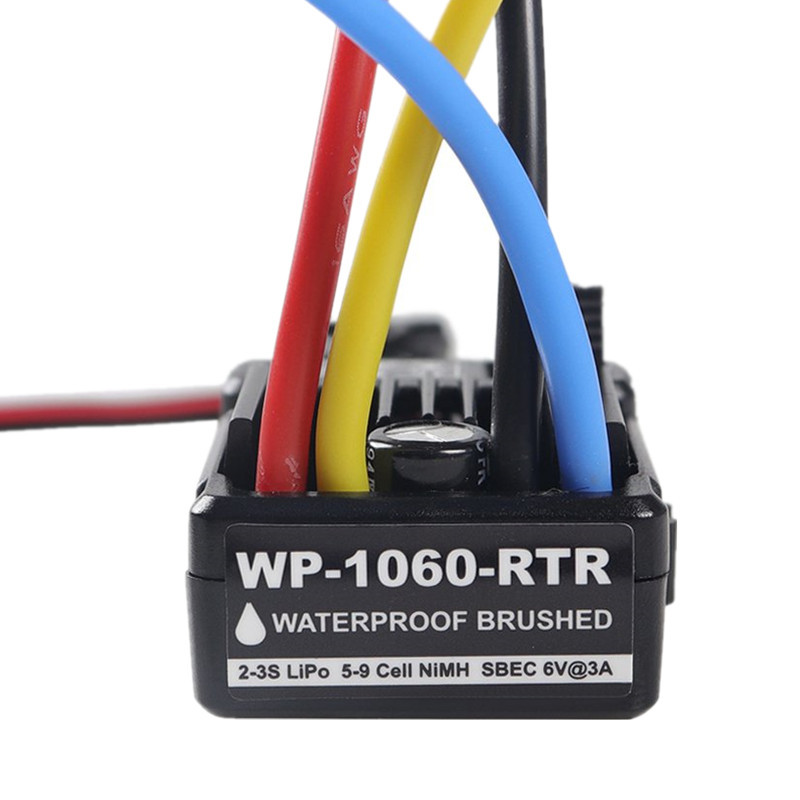 Hobbywing Quicrun WP-1060-RTR 2-3S 60A Waterproof Brushed ESC W/BEC 6V/3A for 1/10 RC Tamiya Traxxas