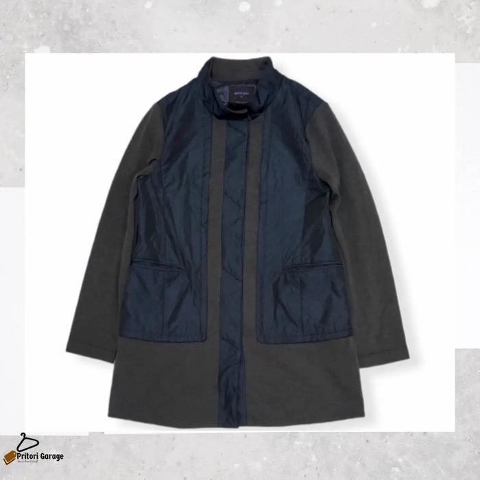Parka Coat Soft Shell Jacket Cewek All For You Grey Navy Color Vintage