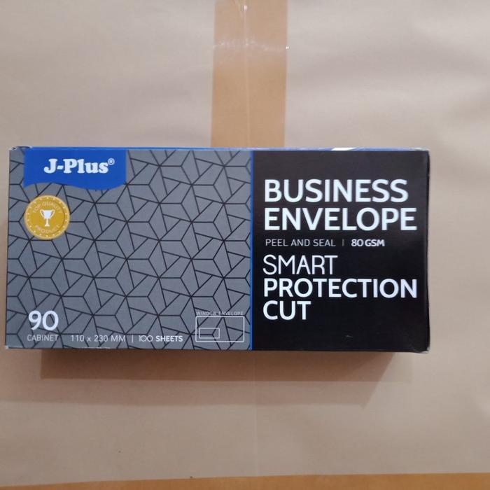 Amplop Kaca Putih JPLUS / Jendela Kiri / No.90 Biru / Amplop Window