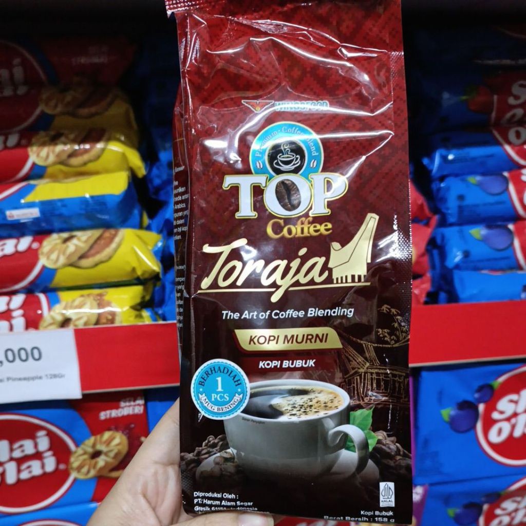 Top Kopi Toraja Murni 158gr - Kopi Hitam Mantap Aroma Toraja