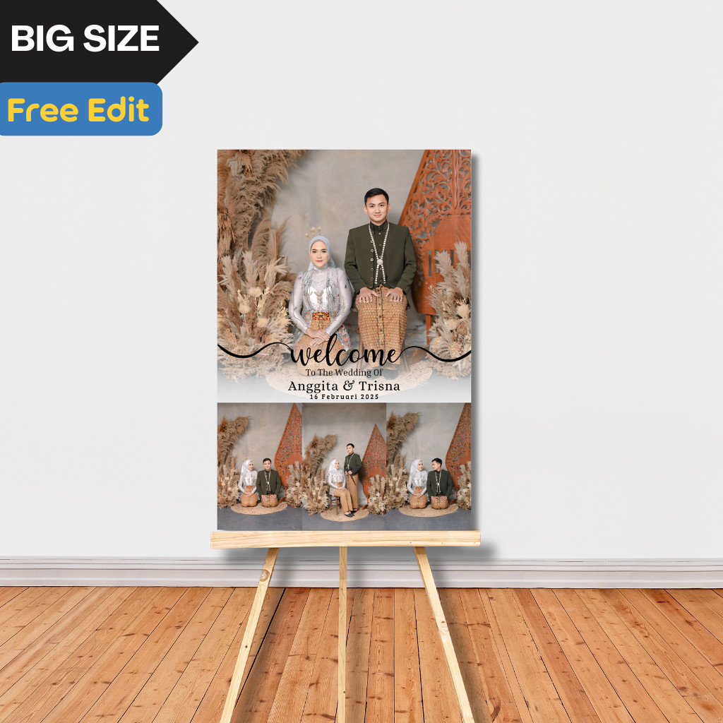 KMT - Cetak Foto Bingkai Jumbo Ukuran  24r/20r/16r Cetak Foto Prewedding, Wedding, Keluarga Dengan B
