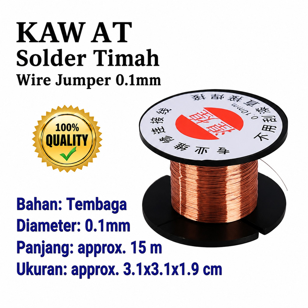 Kawat Kabel Jumper Wire Tembaga Email Copper Jump Board Mesin 0.10mm