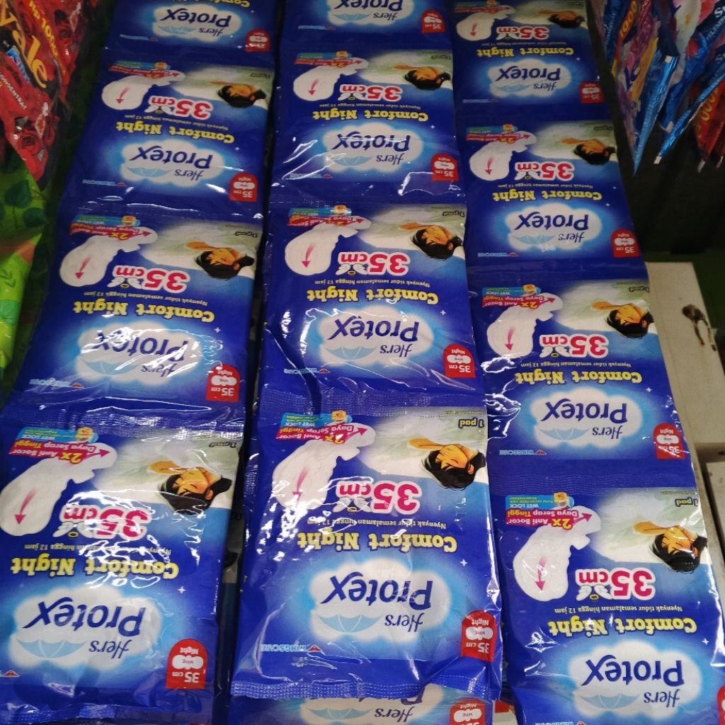 10 pcs Pembalut Malam Hers Protex 35 CM  Renteng - Nyaman Malam Hari