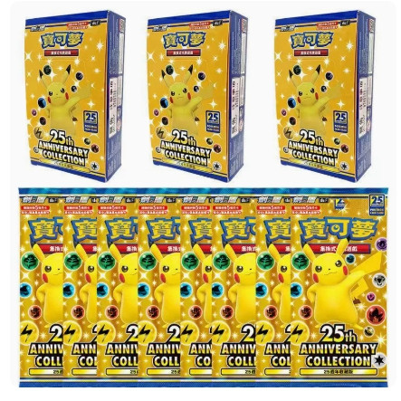 Pokemon 25th Anniversary Kartu Pokemon Booster Pack Anniversary Collection cards kids