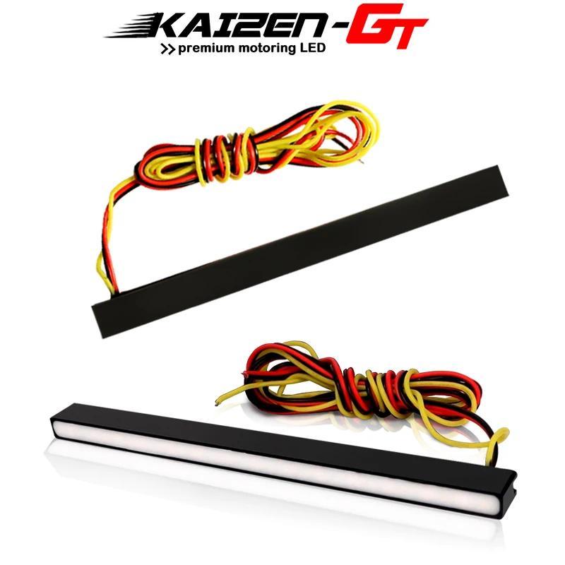 2PCS Ultra Slim Designed Switback Amber & Xenon White LED DRL Daytime Running Light Bars Universal F