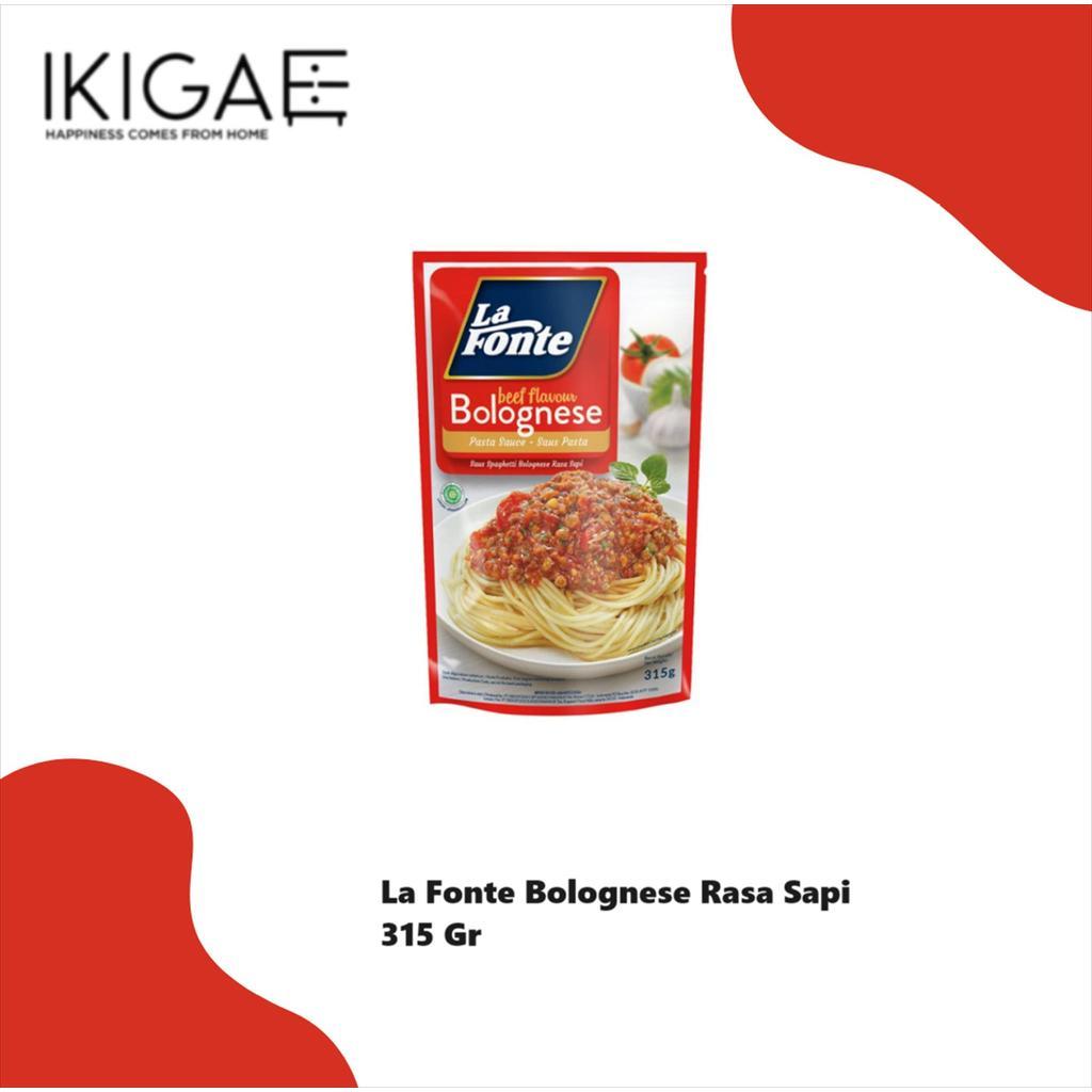LA FONTE BOLOGNESE PASTA SAUCE SAUS SPAGHETTI / SAUS SPAGETI 315 GR