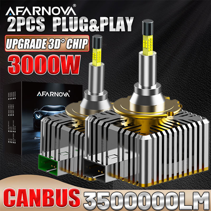 D1S/D2S/D3S/D4S/D2R/D4R LED Bulbs Turbo HID Car Headlights 3000W 3500000LM Canbus Auto High Beam for
