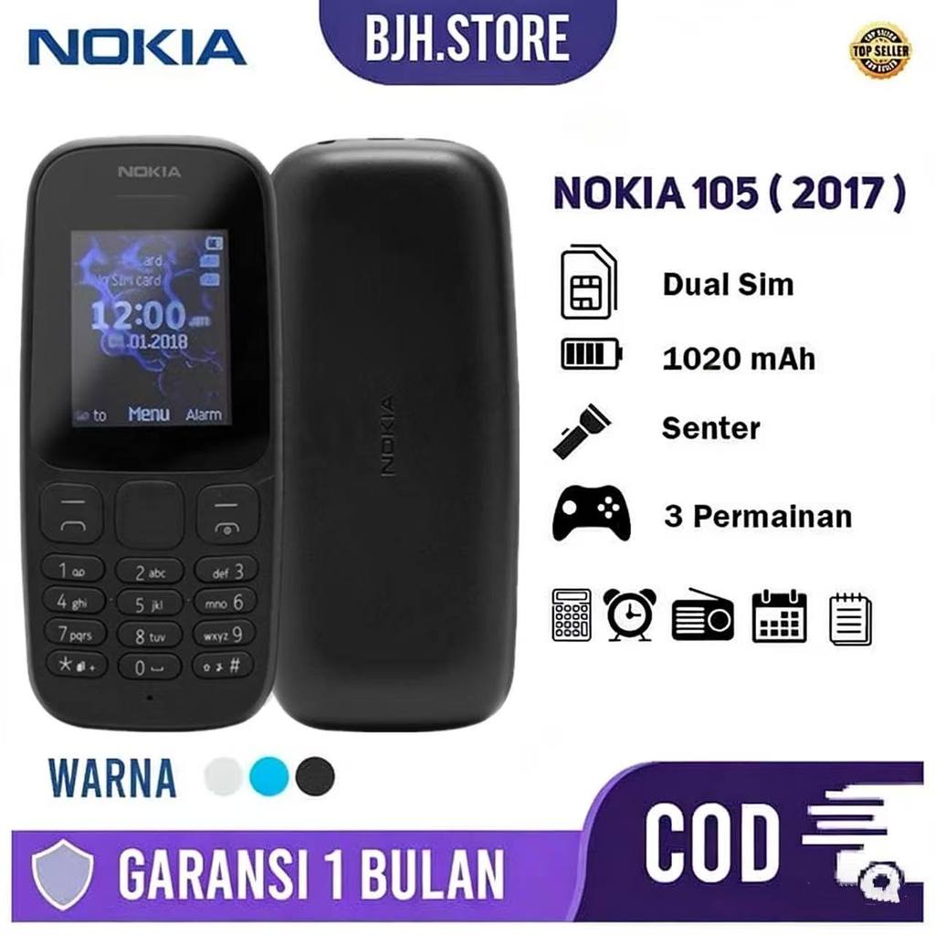 Nokia Jadul Hp 105 2017 Garansi Bisa Indonesia Dual Sim / Hp Nokia Jadul Original 99%