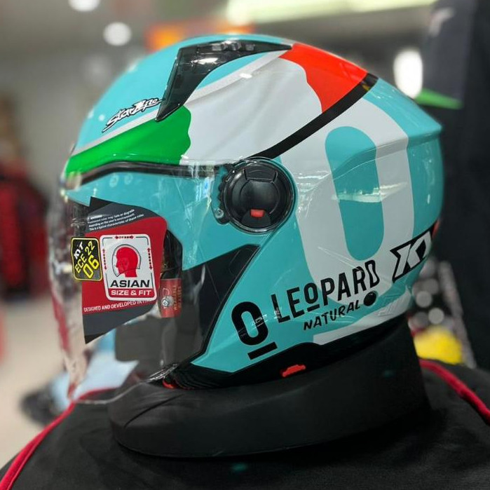 KYT Dcity Leopard 2026 New Edition Tricolor Italy 100% Original (Limited Edition) KYT Helm Half Face