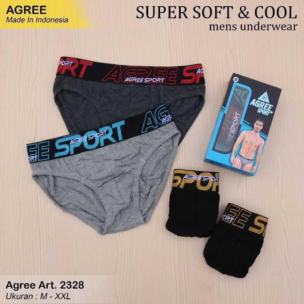 AGREE - Celana Dalam Pria Isi 3 Dalaman Pria Premium Agree 2328