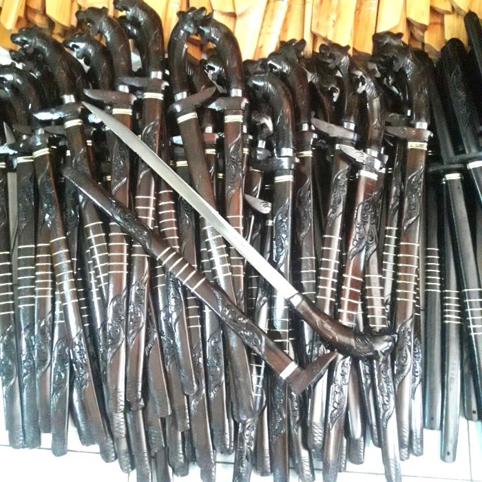 COD Pisau sembelih barlen ukiran macan panjang Perkakas Koleksi RF golok macan panjang asli 82cm ter