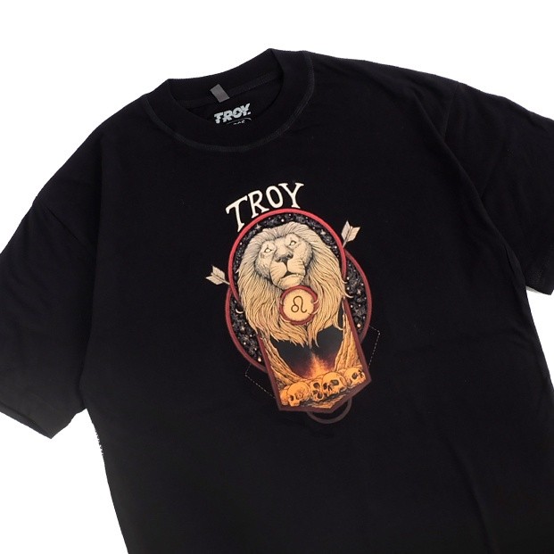 Troy Company T-Shirt Kaos Hitam Zodiac Series Zodiak Leo MT 2065