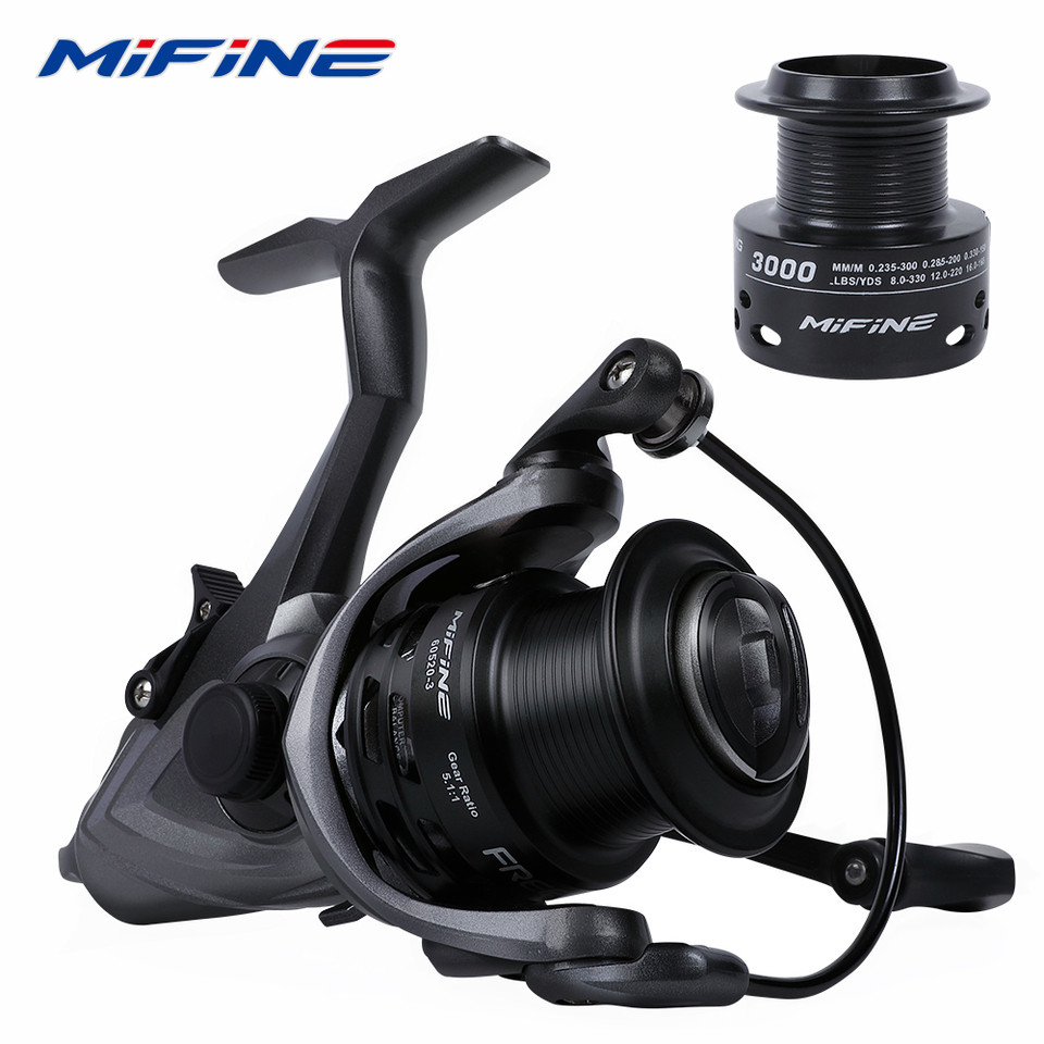MIFINE Free RUNNER Fishing Reel Size 3000/4000/5000/6000 Ratio 5.1:1 5+1BB Spinning Wheels, Metal Sp