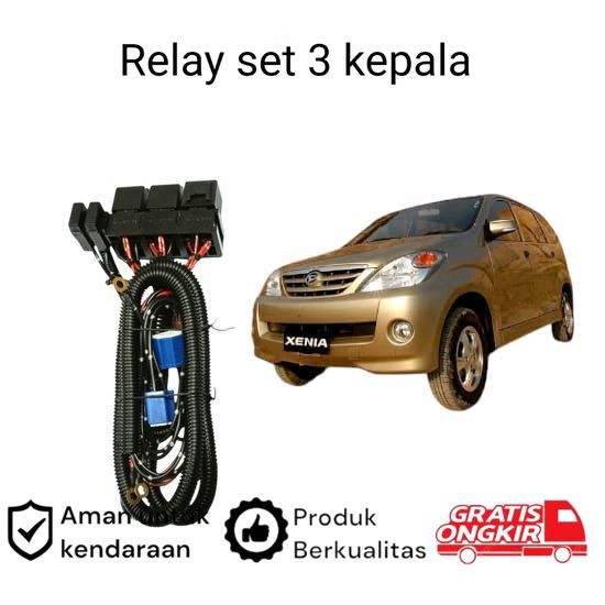 Relay Set Lampu Utama LED H4  Mobil Daihatsu Xenia Gen2 20011 2021 Koko