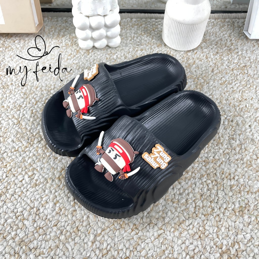 FUFU JAKARTA SPOT SANDAL SANDAL SLOP ANAK KARAKTER CAPPUCCINO ASSASSINO TUNG TUNG SAHUR BAHAN EVA