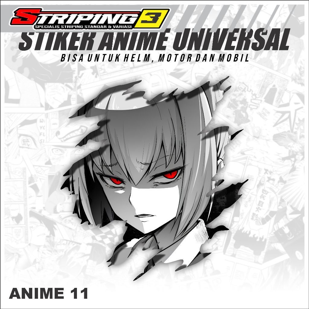 Sticker Anime Universal-sticker Decal Camper Vinyl/uv Transparan-sticker Anime Cutting Motor/helm