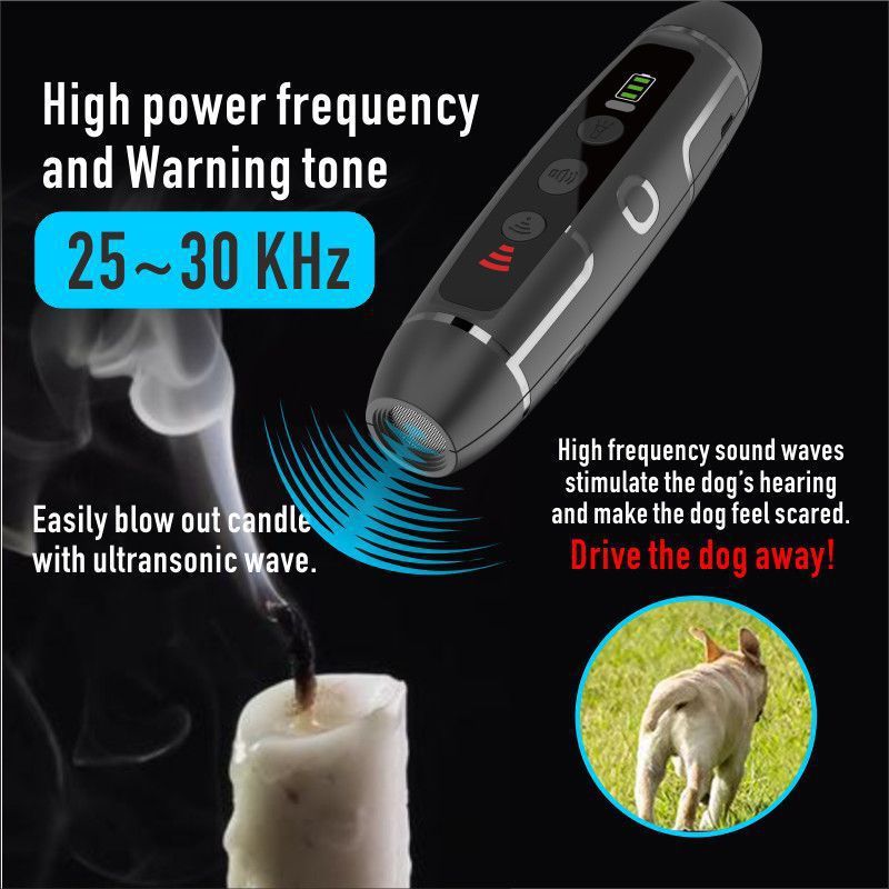 Portable Remote Ultrasonic Dog Repeller, Reargeable Dog Repeller, Outdoor Dog Driver, Barking Contro