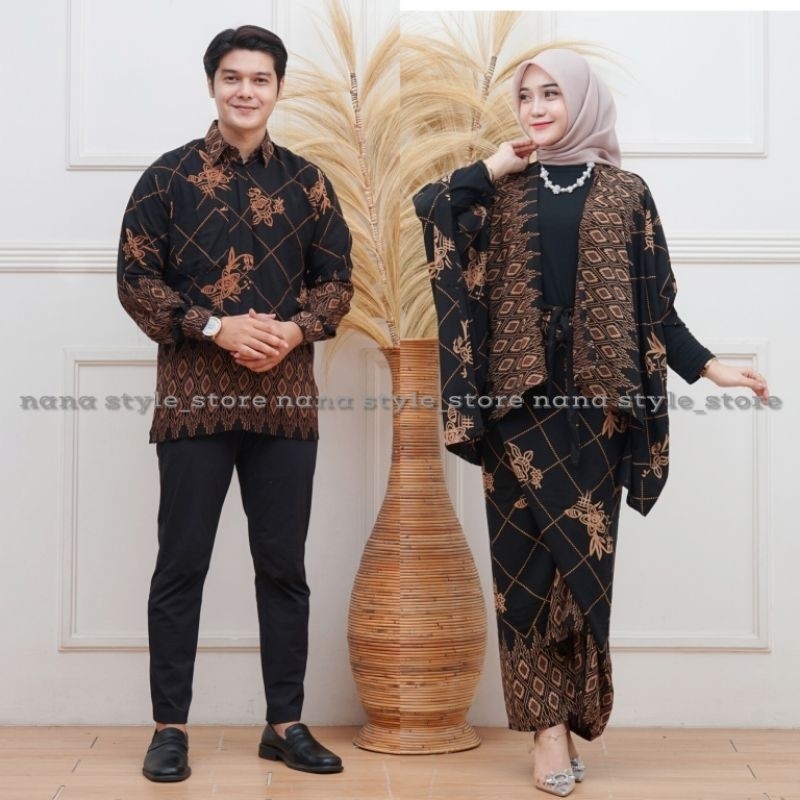Couple Set Cardigan Baju Kondangan Keluarga Bahan Rayon Premium Reels