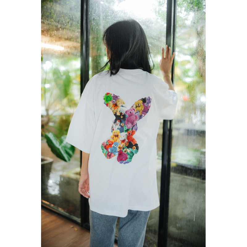 Ramadhan - COD Kaos ADLV Bear Doll Fuzzy Rabbit Tee White Original / Acme De La Vie Unisex Full Tag 