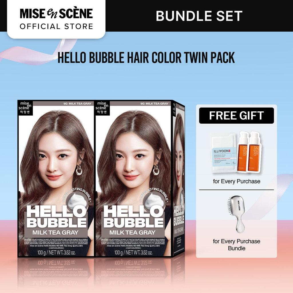 [PAKET HEMAT ISI 2] mise en scene New Hello Bubble Hair Color Twin Pack - Hair Color 2025 Pewarna Ra