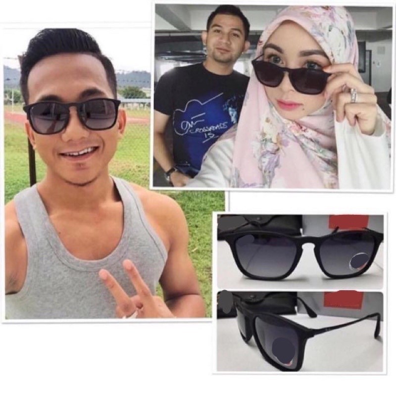 KACAMATA RAYBAN CHRIS PREMIUM QUALITY MEN WOMENS SUNGLASSES UNISEX HITAM UV400 PROTECTION