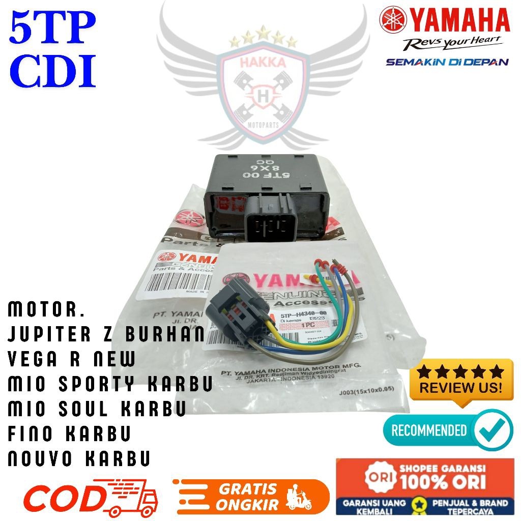 5TP ORIGINAL CDI + SOKET YAMAHA JUPITER Z BURHAN, YAMAHA VEGA R LAMA, YAMAHA VEGA R NEW,YAMAHA JUPIT
