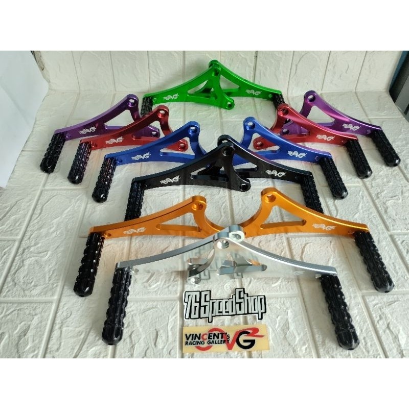 Footstep Drag Matic Mio Beat VRG Racing Almunium CNC Anodize Step drag matic VRG almunium cnc