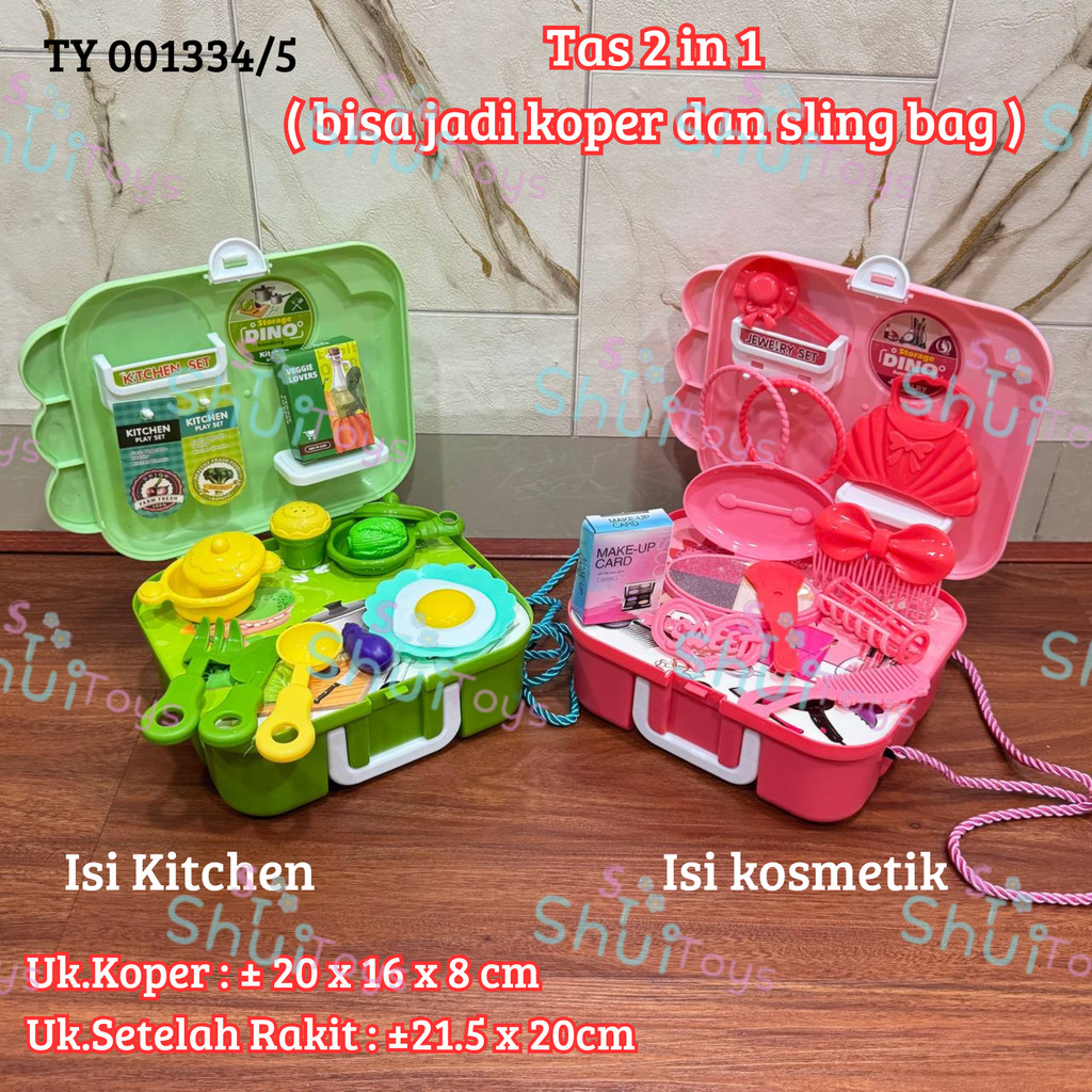 Mainan Masak Masakan Koper / Mainan Make up Koper / Makeup Mainan / Kitchen Koper Mainan